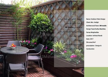 حیاط داخلی مسکونی دکتر صدیق